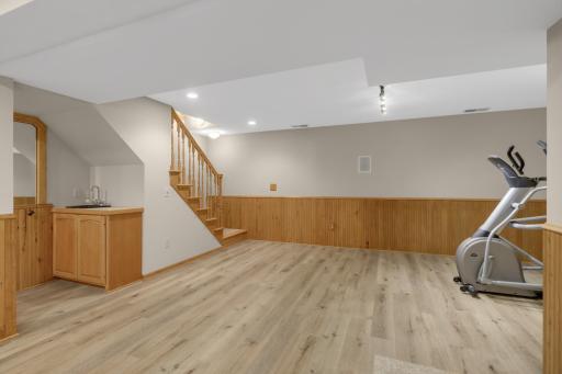 Family room with gas fireplace