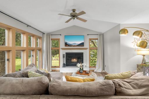 Main Floor Living room - Wood Fireplace