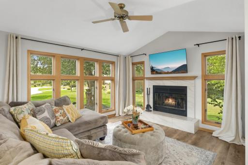 Living room with windows galore