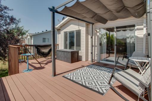 Large deck with pergola