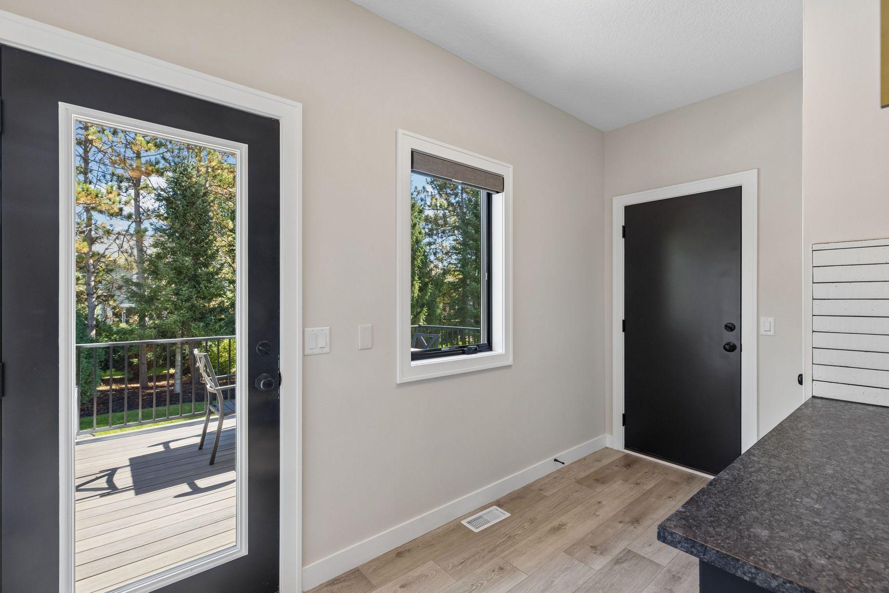 The mudroom off the garage is ample size and provides excellent storage
