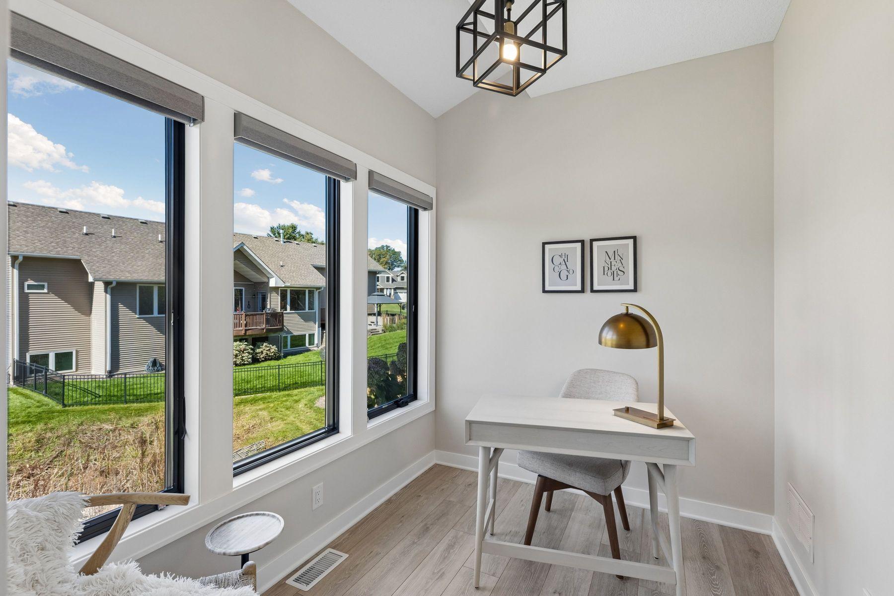 Enjoy this space for an office or reading nook