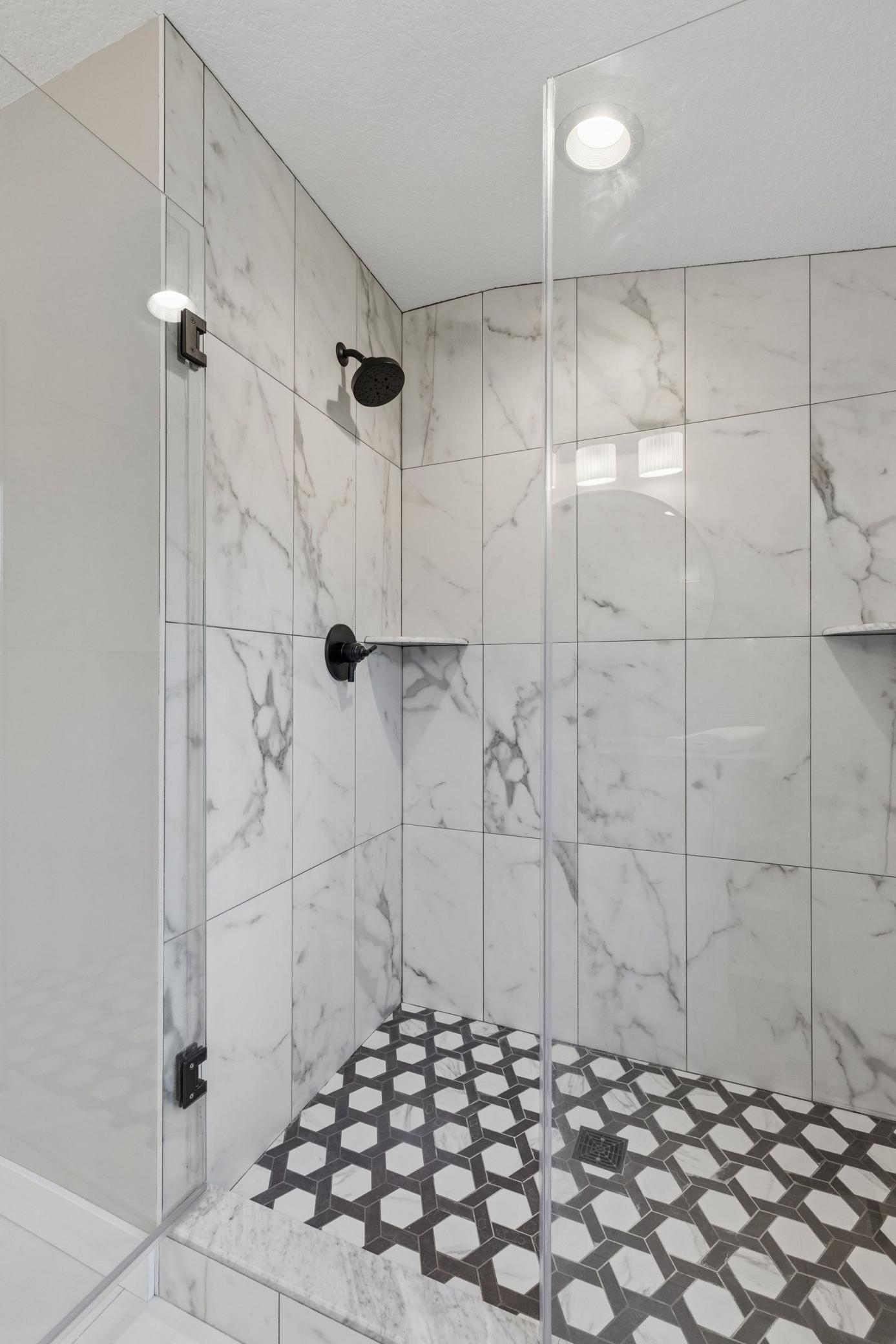 Large walk in shower