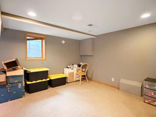 Spacious flex area adjacent to downstairs family room
