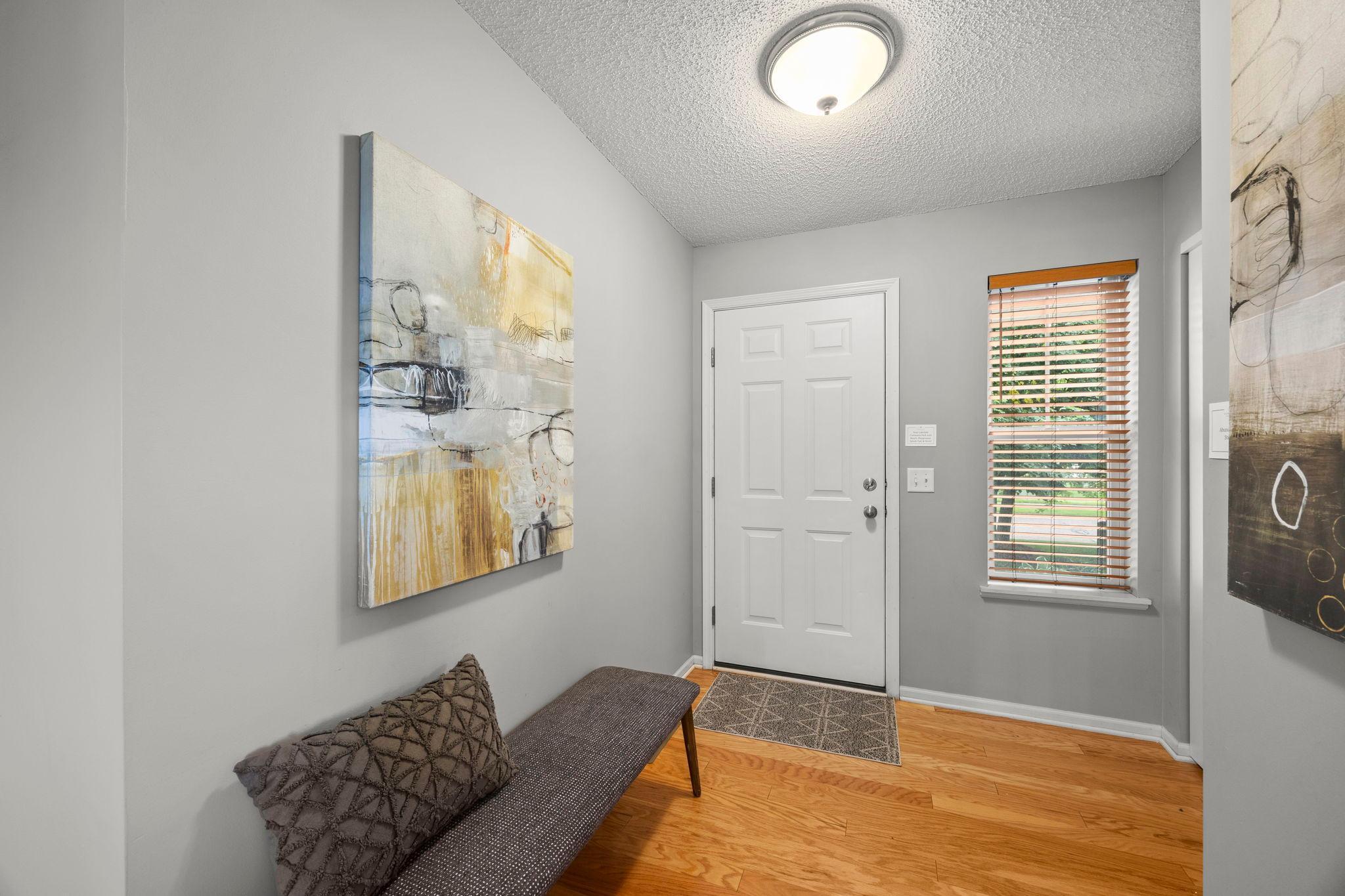 A welcoming entry space with multiple closets for extra storage!