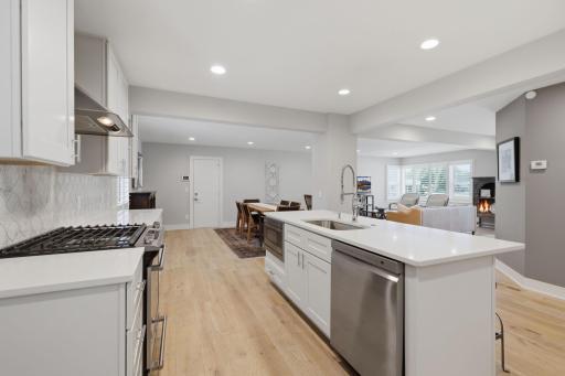 Everything in this kitchen, from the island to the stainless steel appliances, has been designed for style and ease.