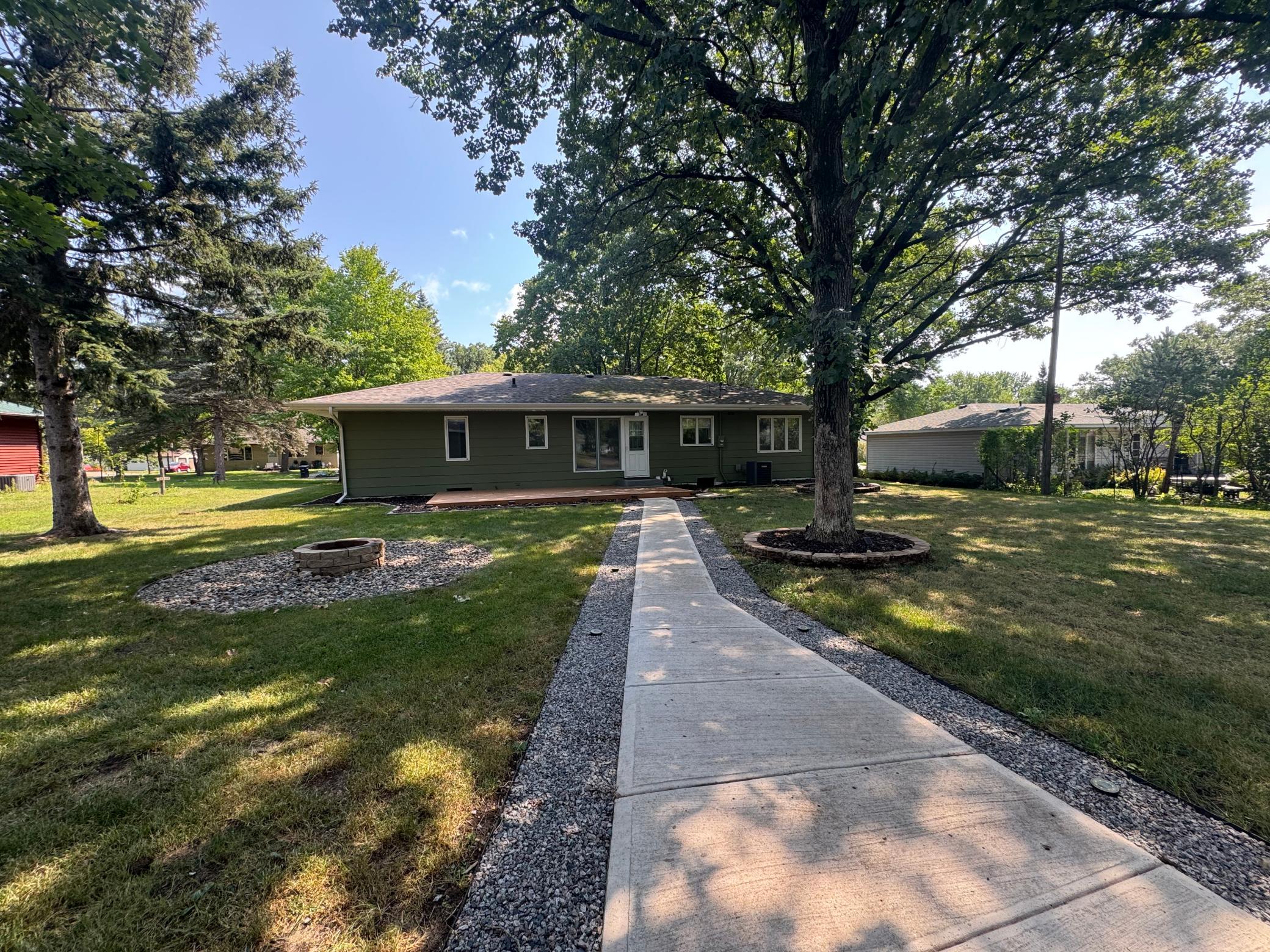 new cement in backyard