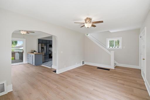 Living room with new flooring