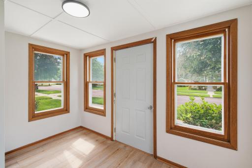 Front porch with plenty of windows for natural light