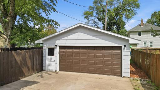 Large two stall detached garage