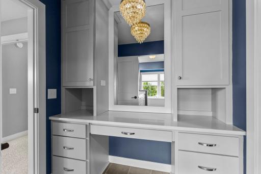 Primary bathroom built in vanity