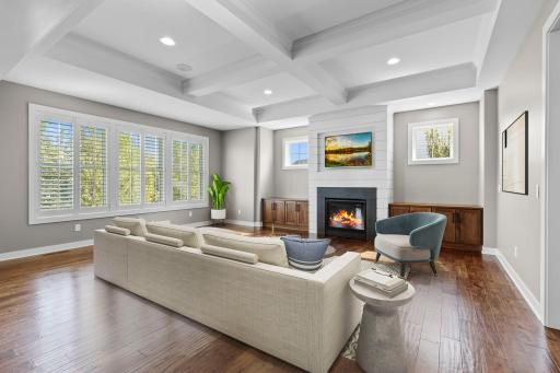 Living room virtually staged