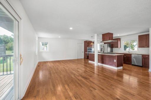 Open Footprint on the Main Level with gorgeous hardwoods