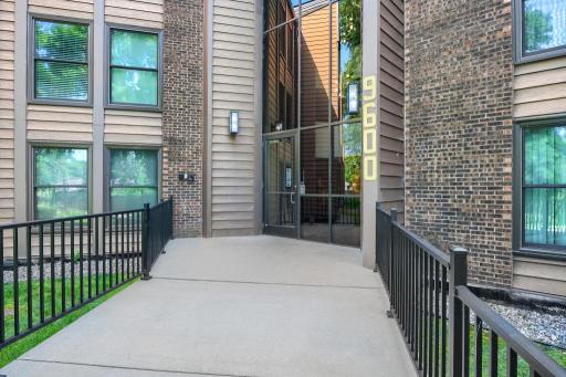 Easy entrance to building with no stairs. Condo is on the 3rd floor and building has an elevator.