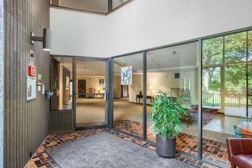Secured building with controlled entrance.