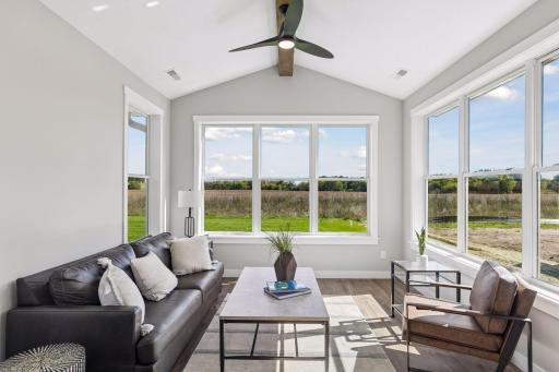 Grab your morning coffee and enjoy the natural views from the sunroom