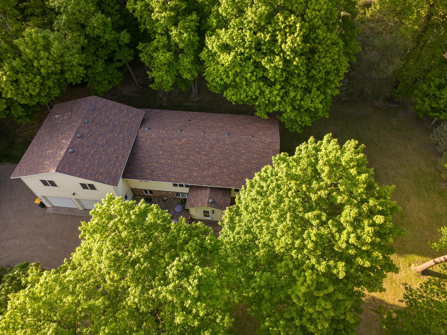 View of the newly installed roof.
