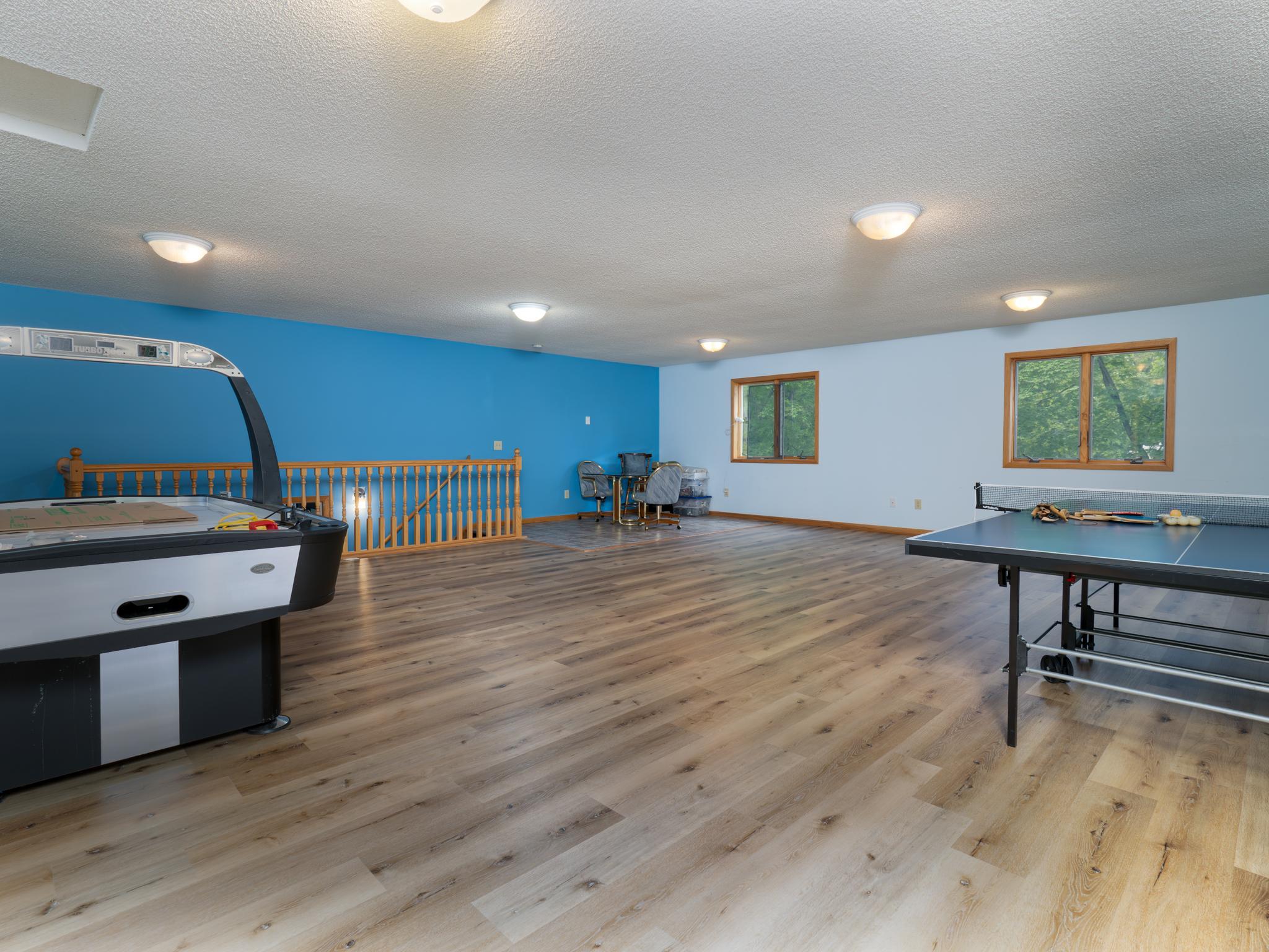 Lots of natural light fills the room.