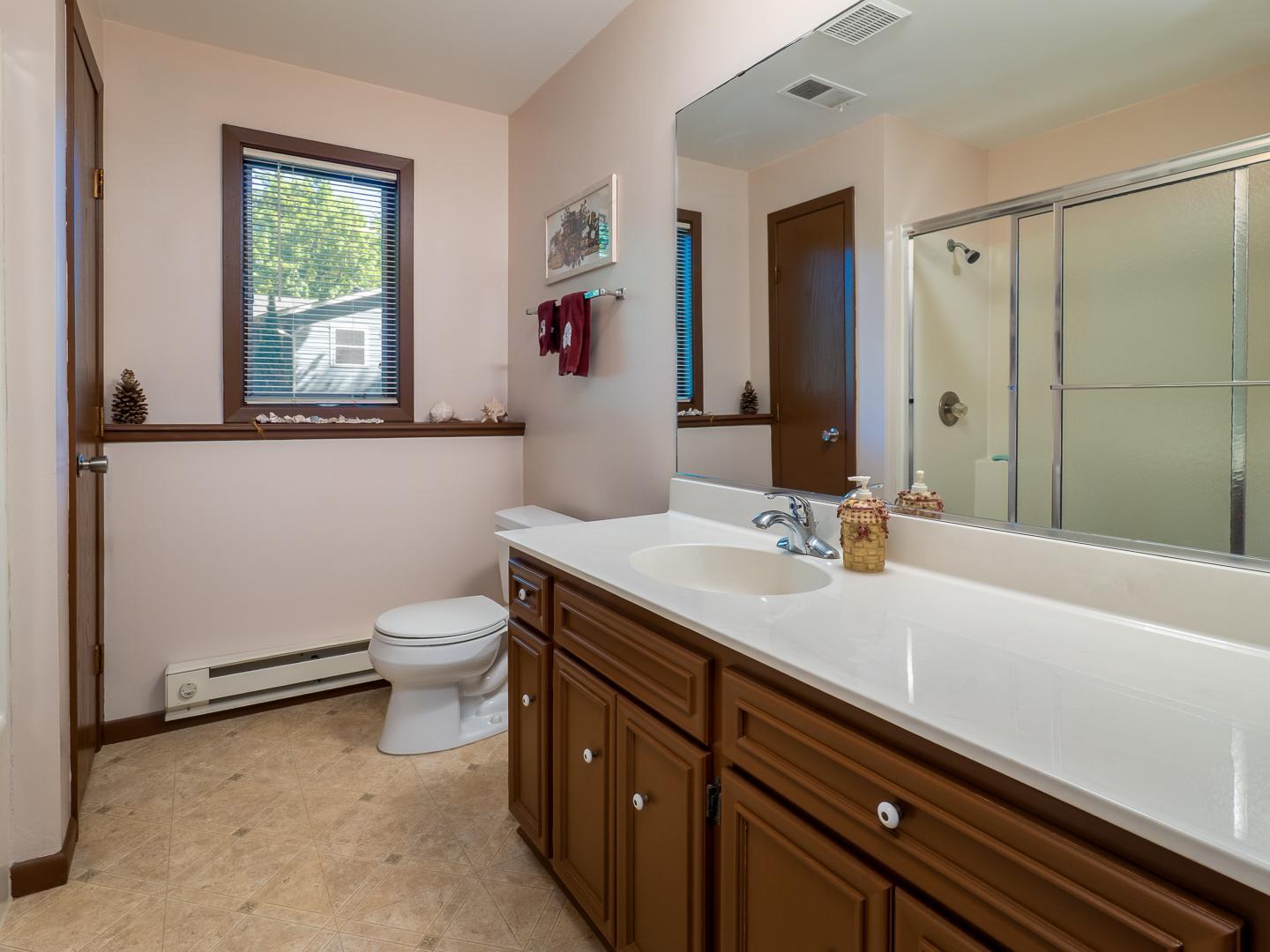 Lower level full bath.