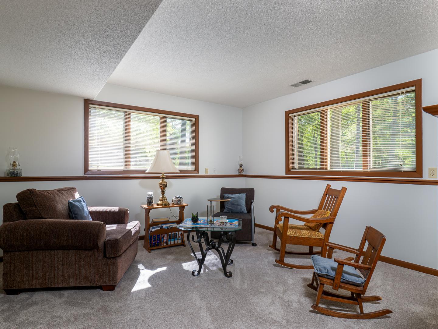 Lower level family room.