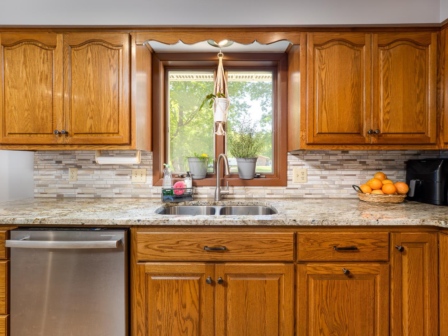 South facing kitchen window.