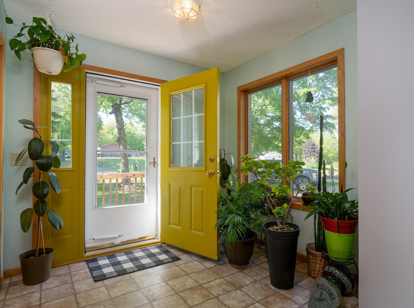 Foyer with entry closet.