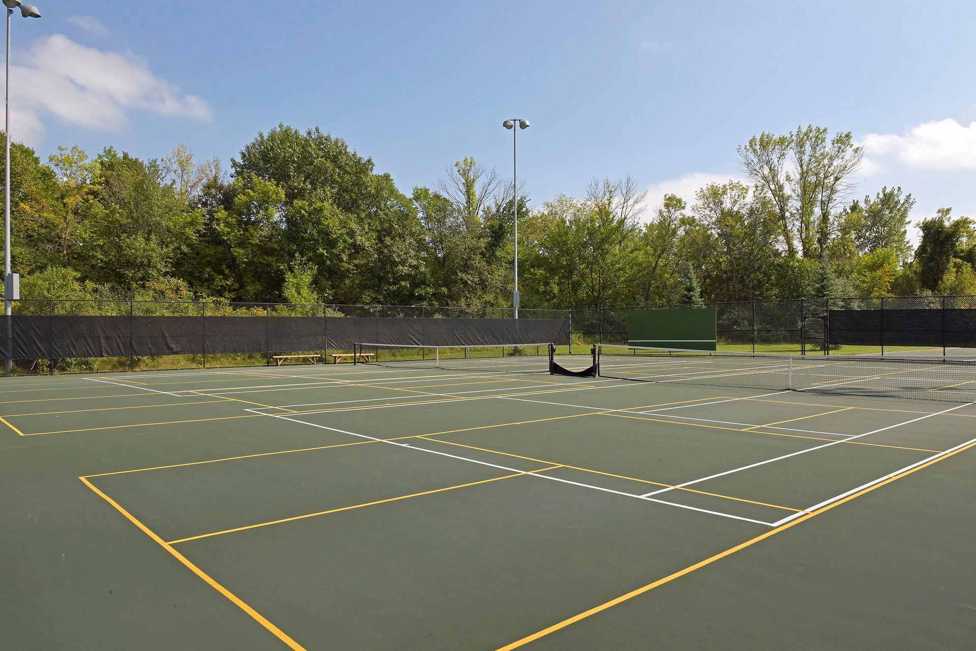 Pickle Ball and Tennis courts at Riley Lake Park.