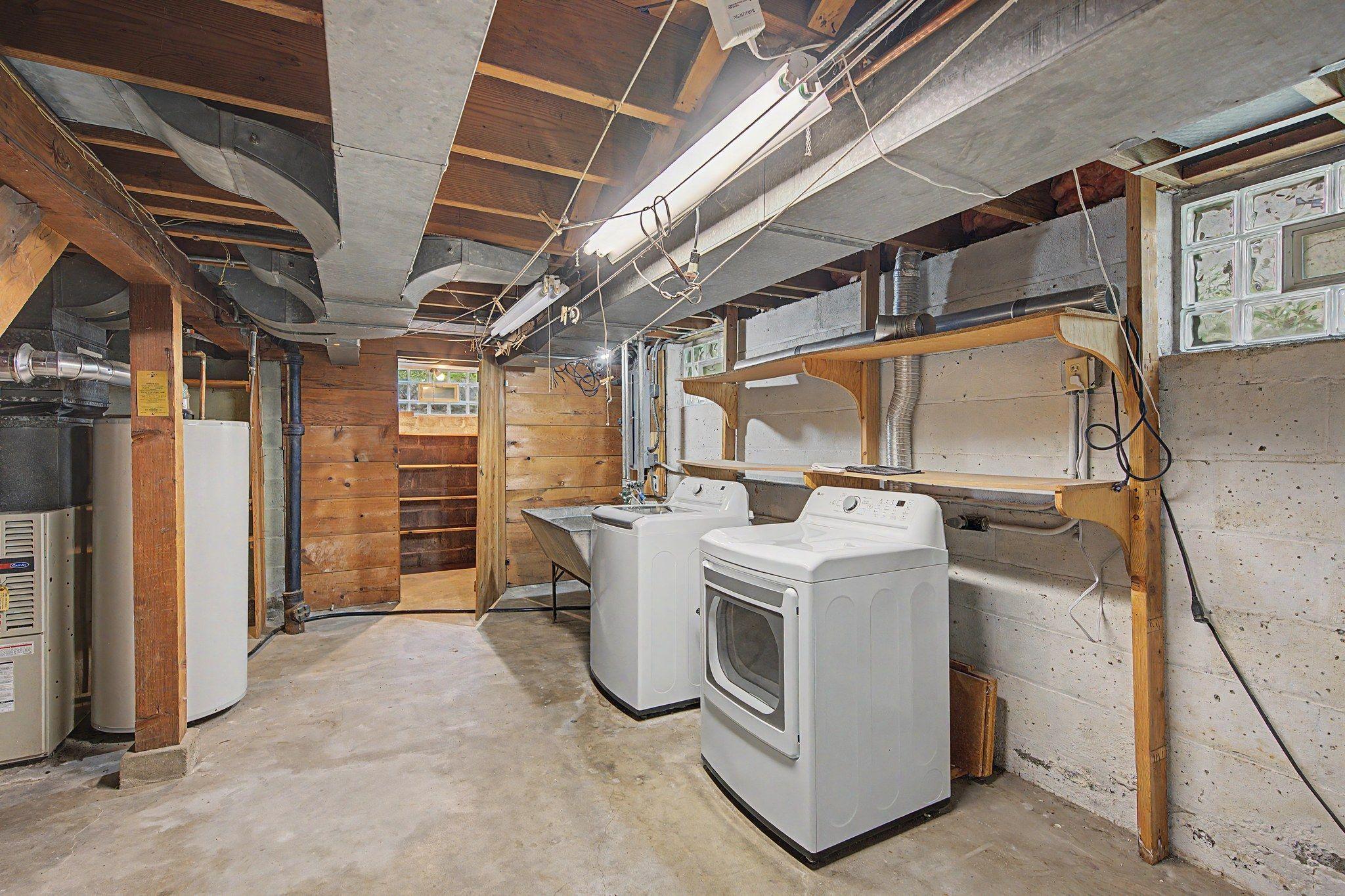 Lower level laundry room