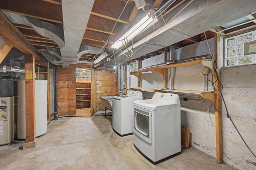 Lower level laundry room