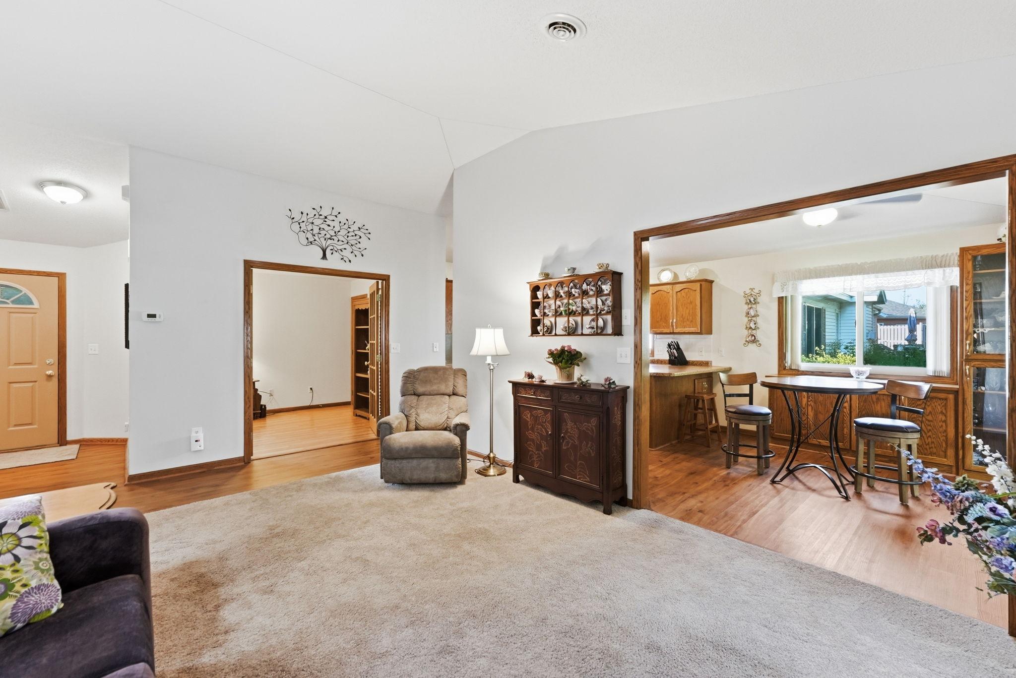 Allows for various furniture arrangements.