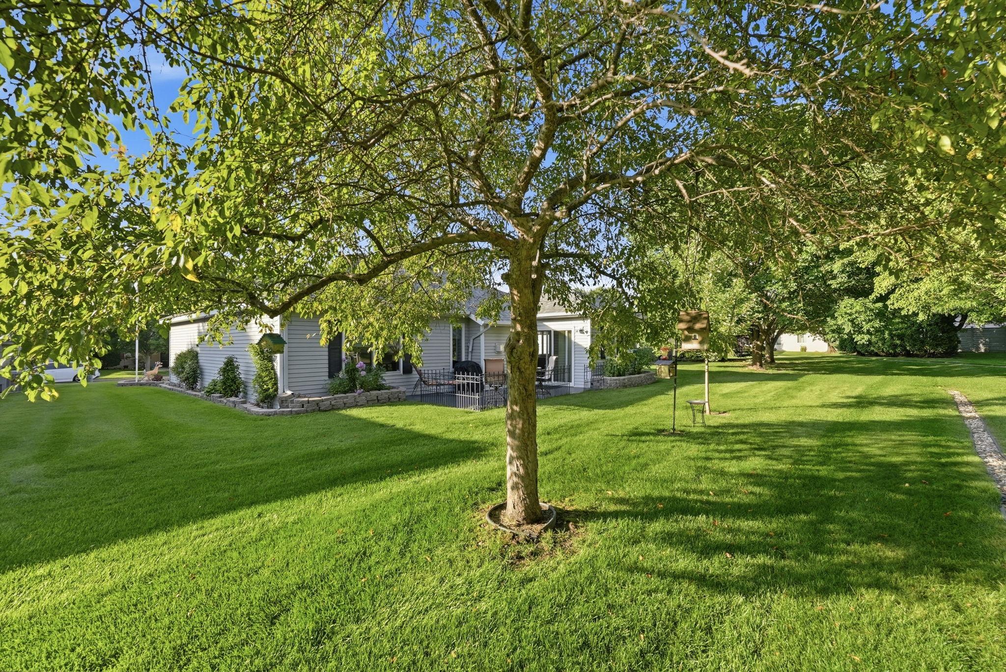 Trees shade the lot during the summer months.