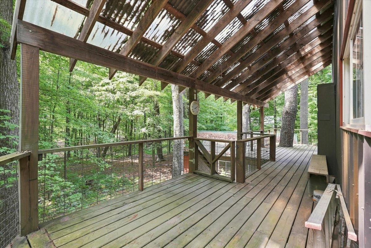 So much deck space on this home!