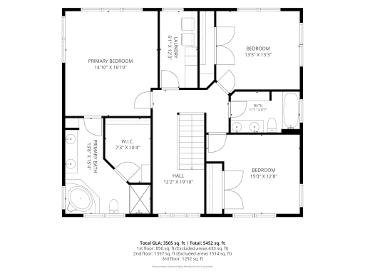 Upper level floor plan