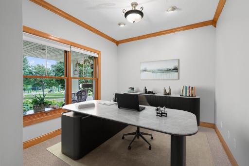 Main level office - virtually staged
