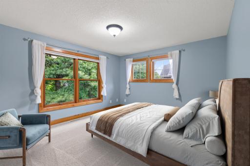 Upper level 2nd bedroom - virtually staged