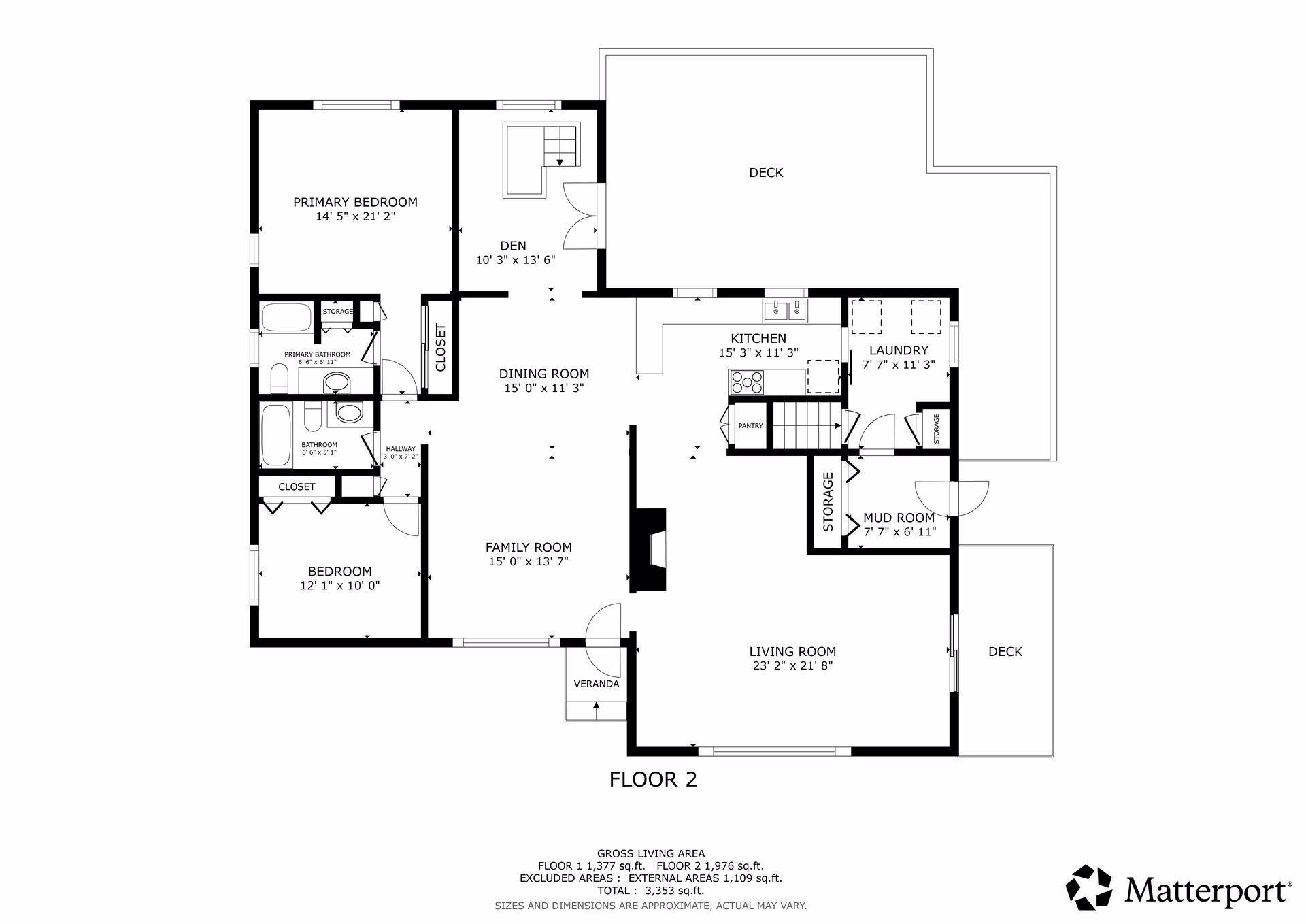 Main level floor plan
