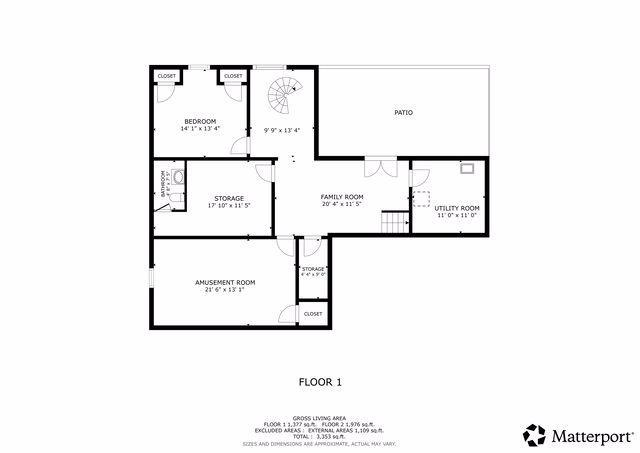 Lower level floor plan