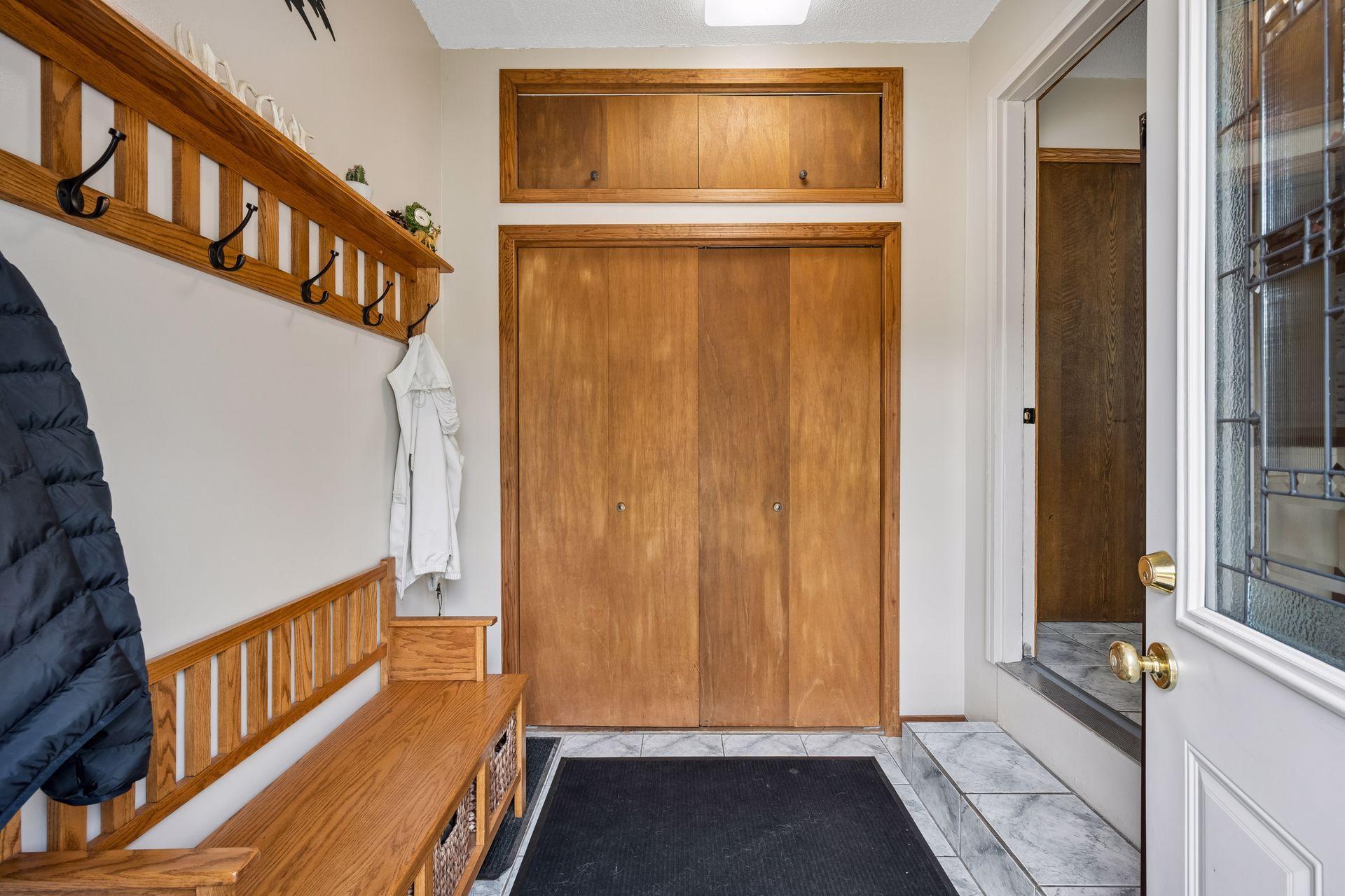 Great breezeway with large storage closet