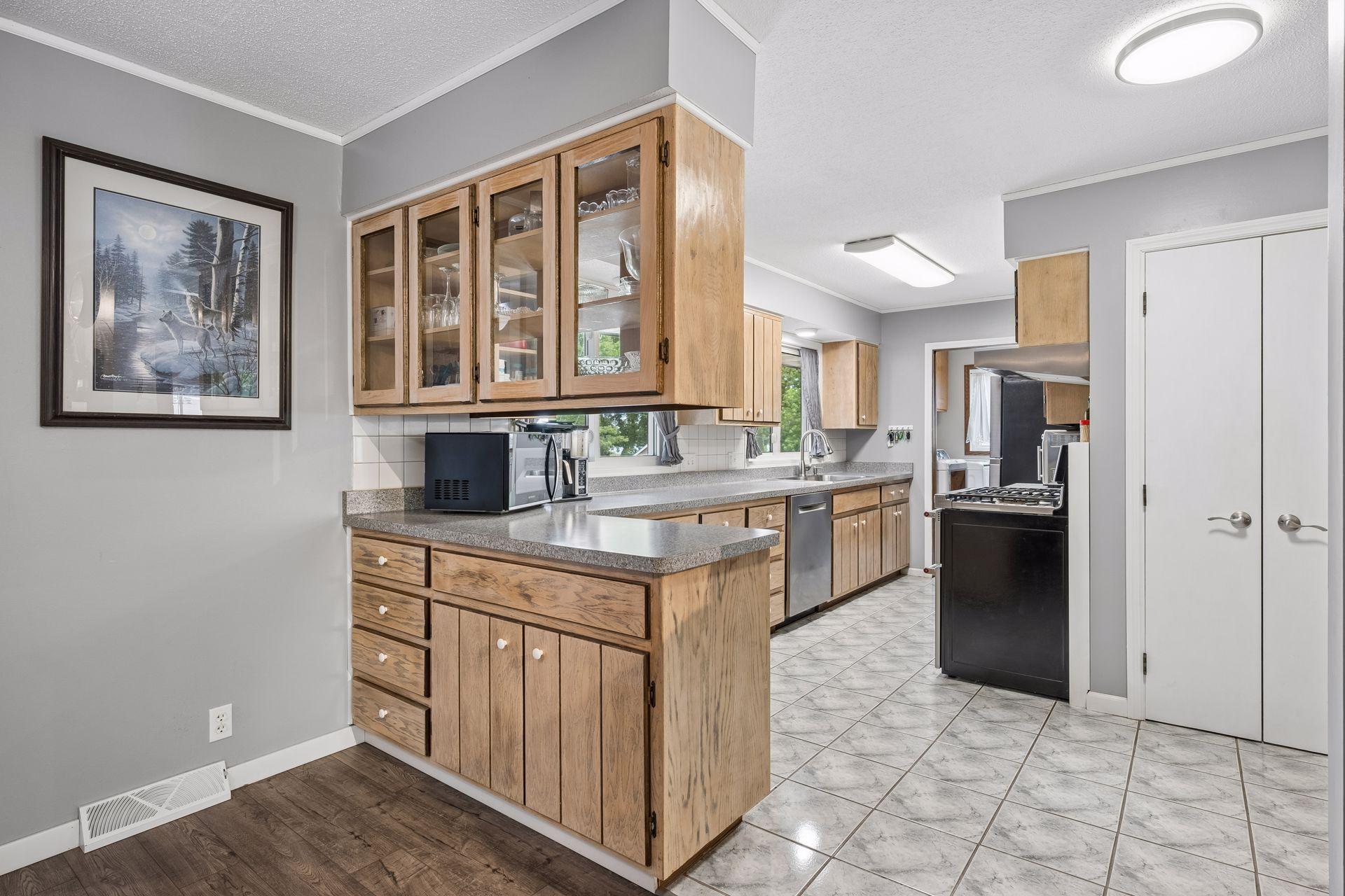Another view of the kitchen. There's a nice pantry that's not quite in the picture.