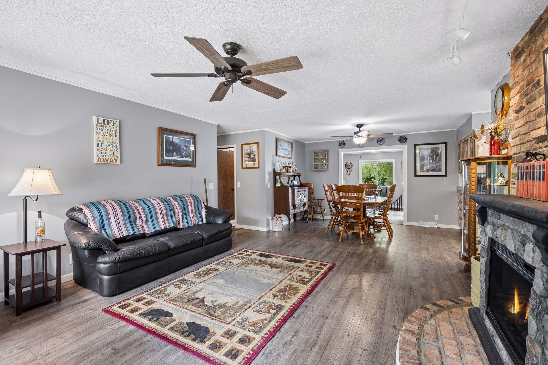 Another view of the main level family room and formal dining