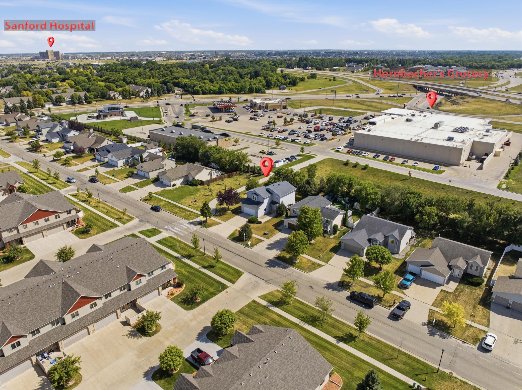 Aerial with landmarks