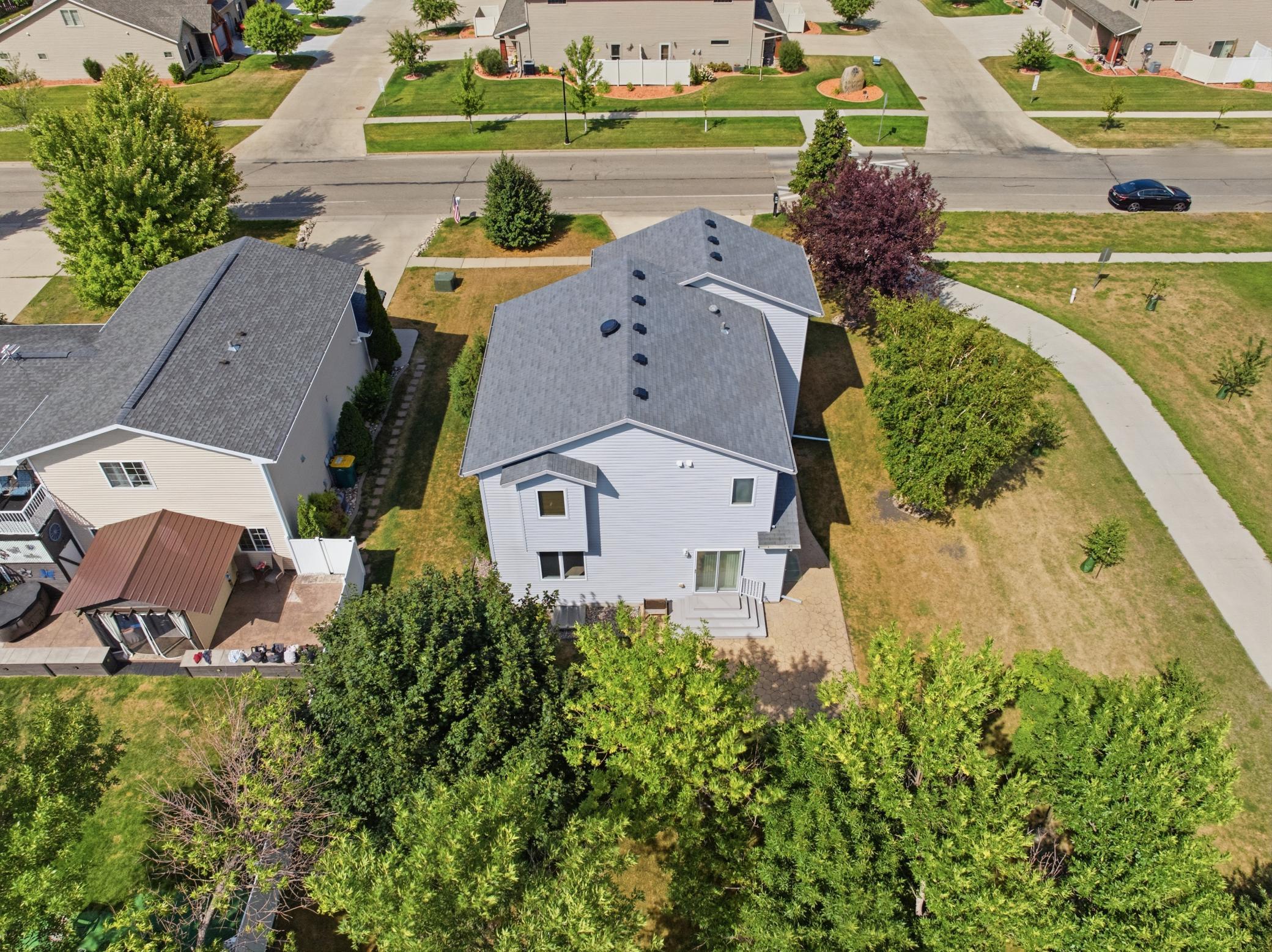 Aerial back of Home