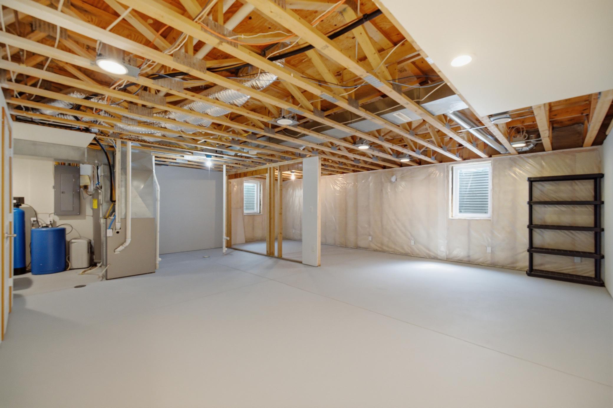 Unfinished Basement w/ 2 egress windows