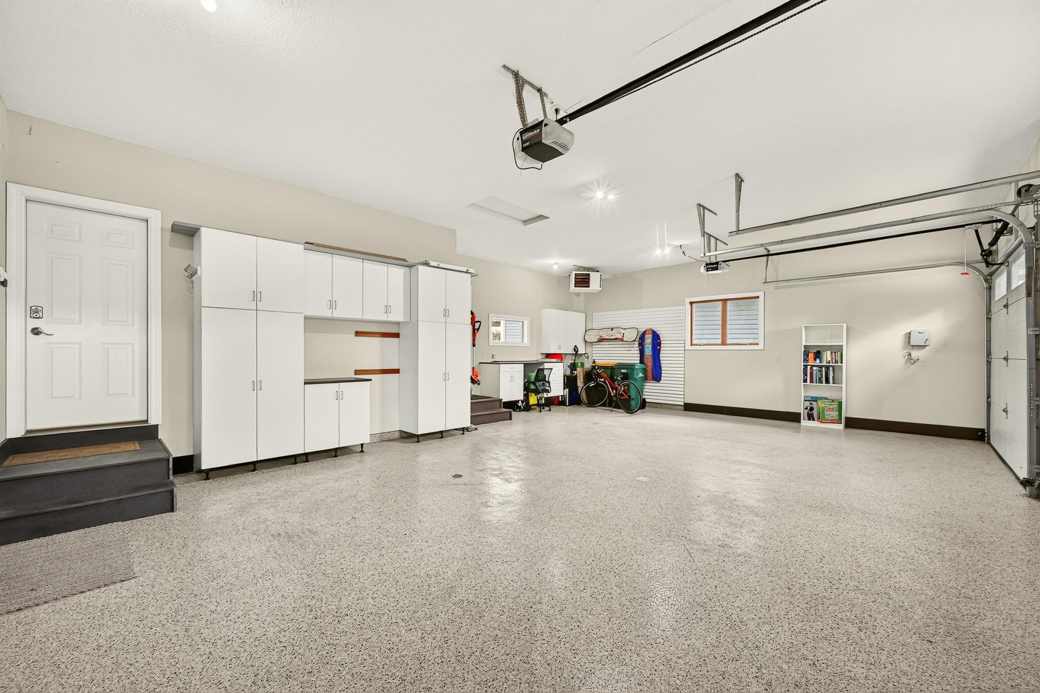 Heated and epoxy flooring garage