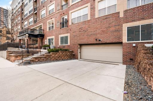 Heated underground garage (P2) entry offers added convenience year-round.