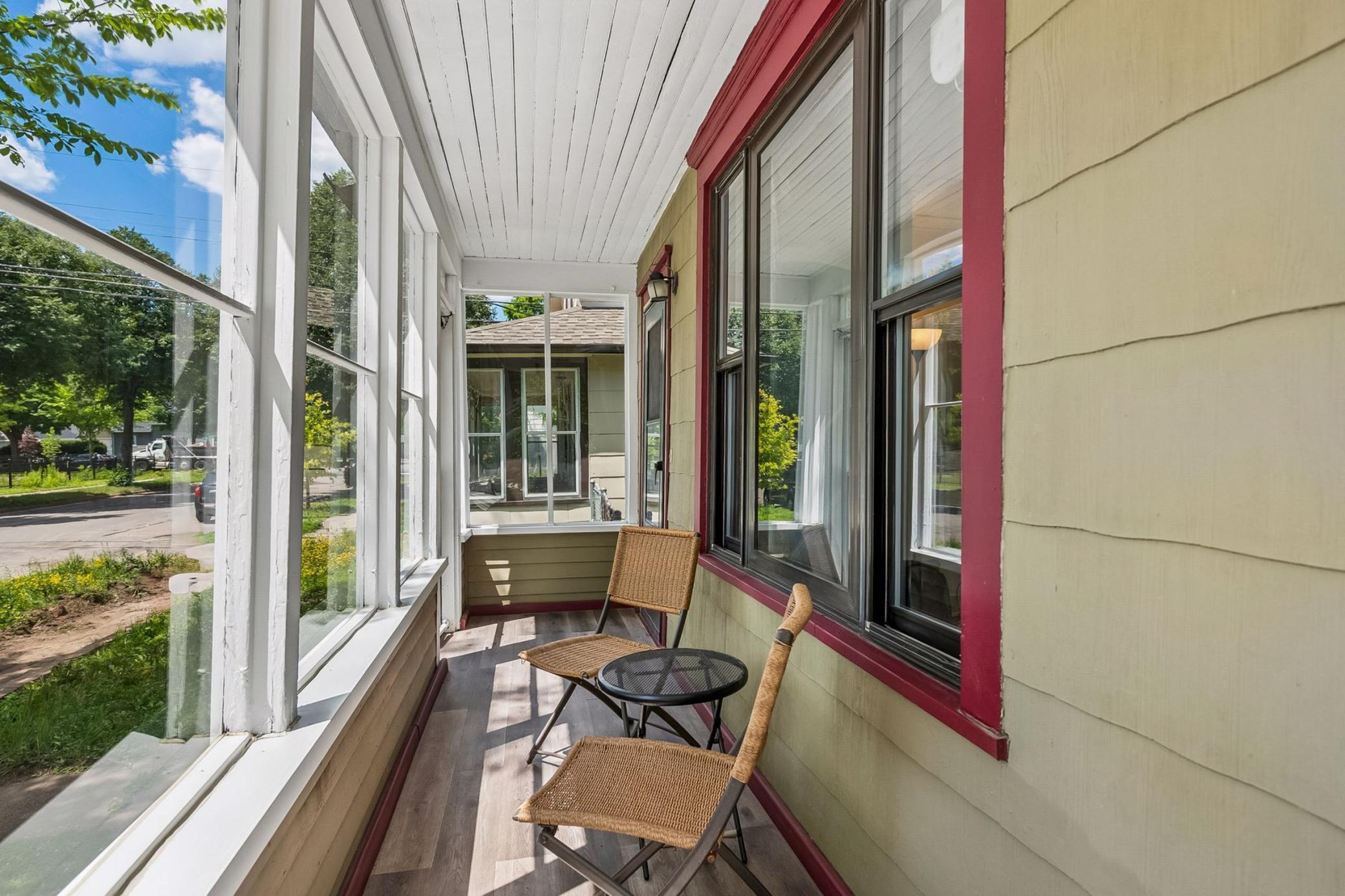 The porch was wrapped and enclosed with custom plexiglass in 2023.