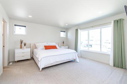 Spacious primary bedroom