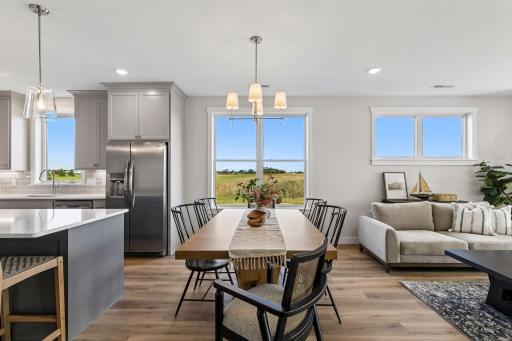 Informal dining room flows into the main living space