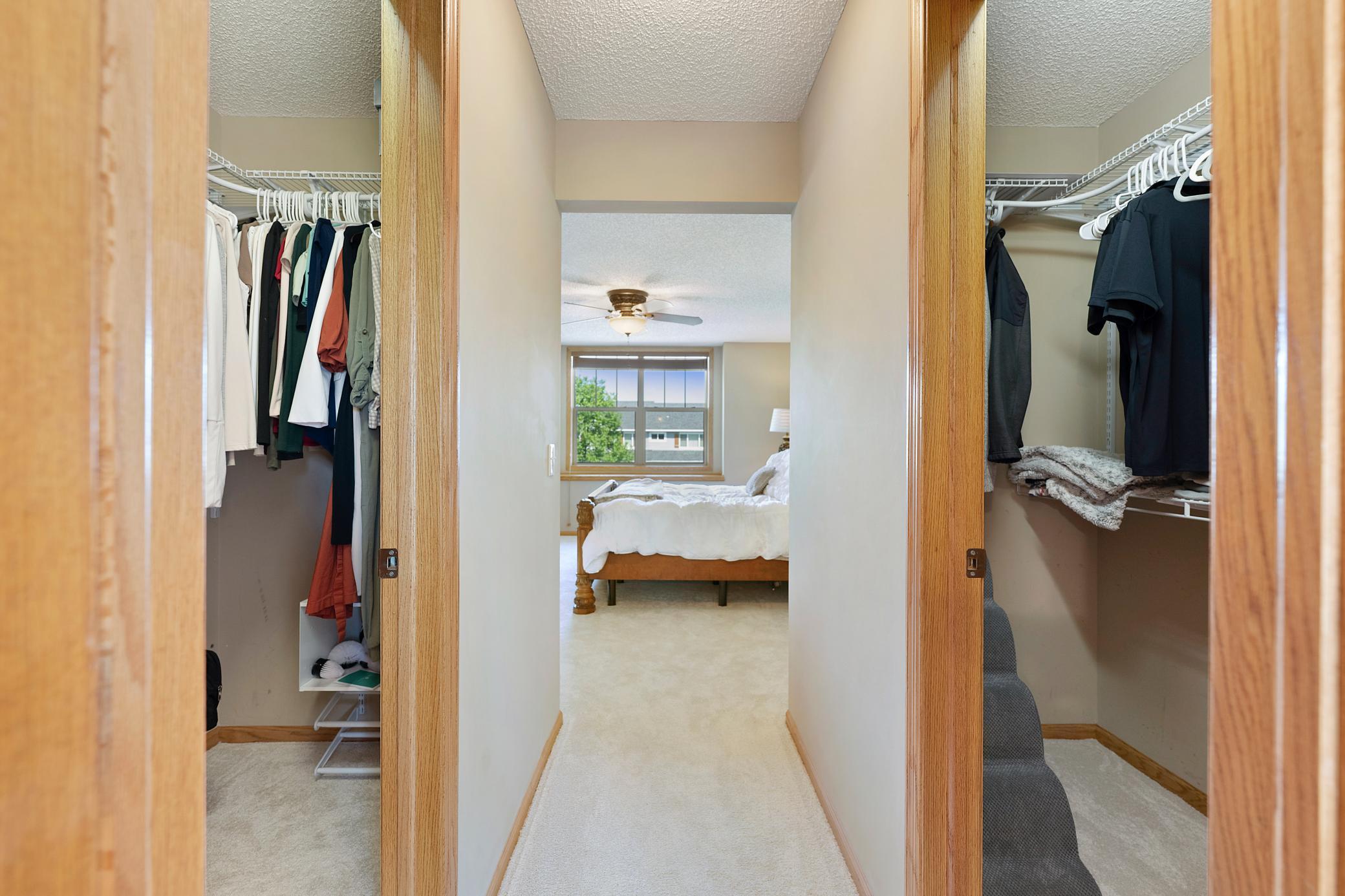Upper Level Master Bedroom closets