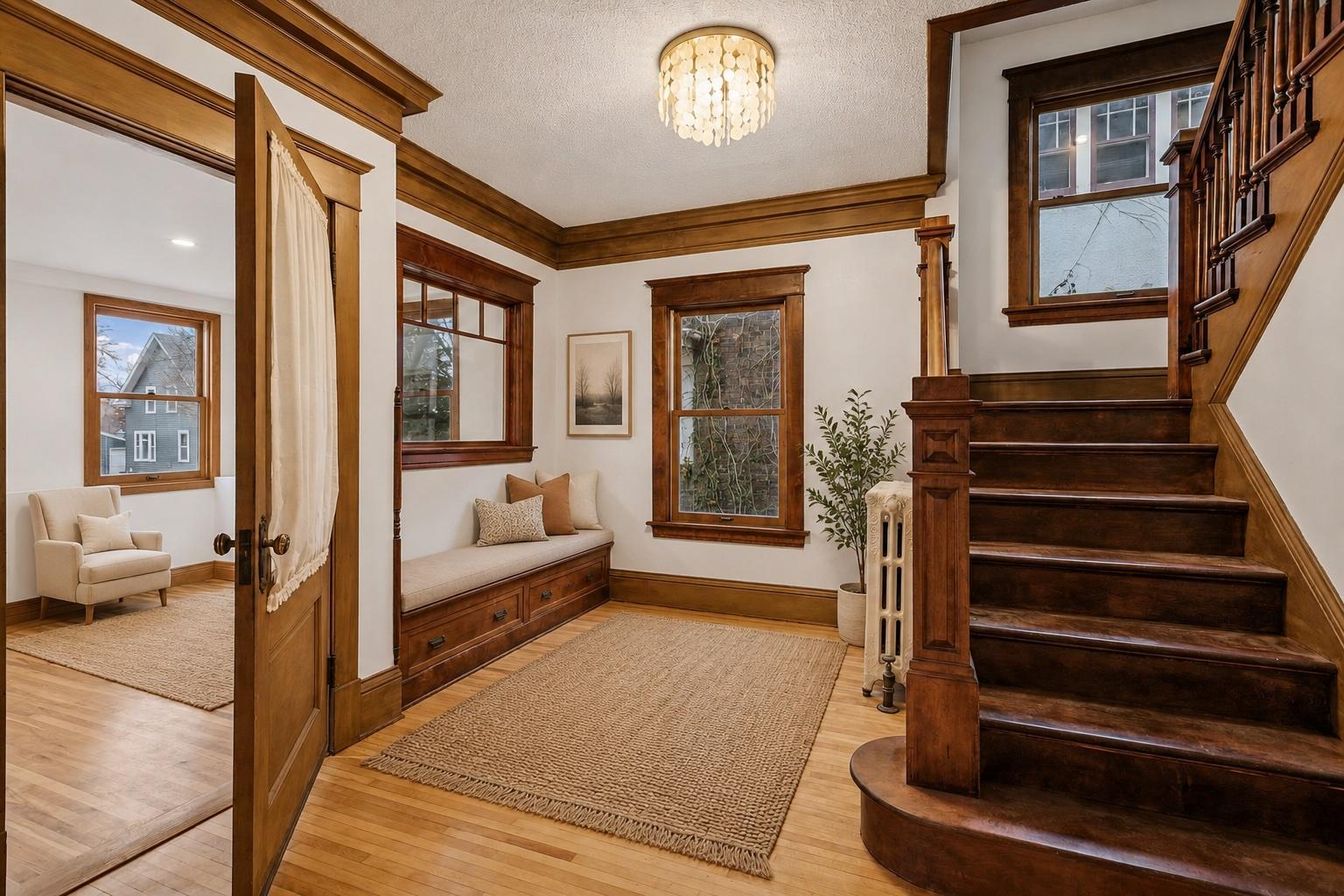 Interior landing area/reading nook